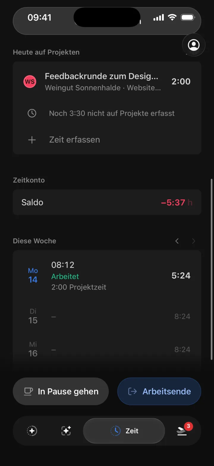 Timer auf dem Sperrbildschirm