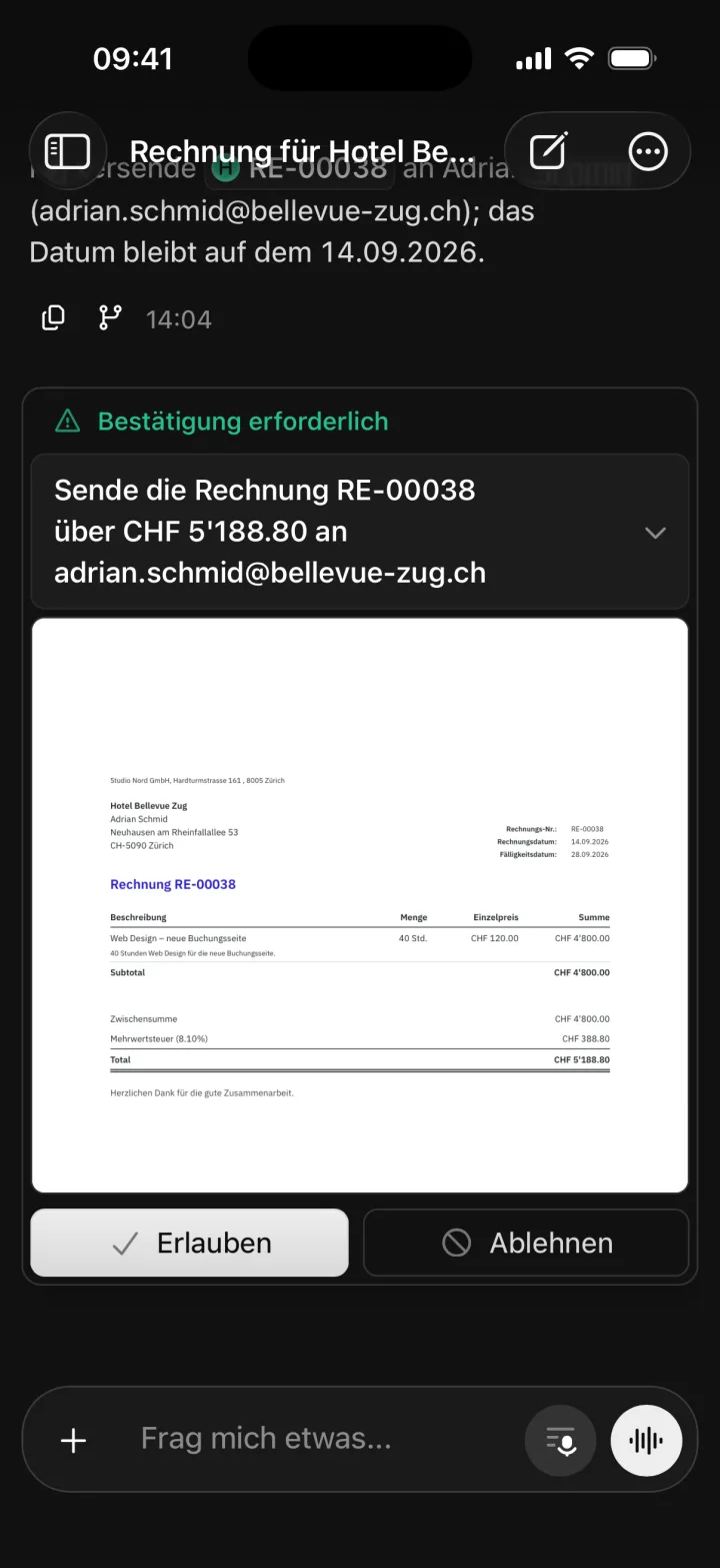 Erlauben oder ablehnen