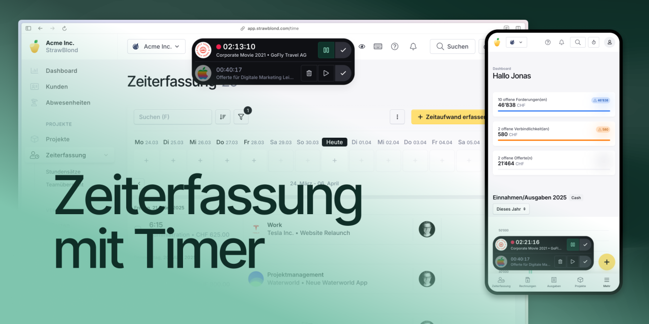 Update: Zeiterfassung mit Timer